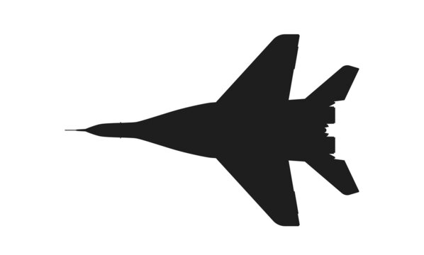 mig 29 fighter jet icon. weapon and army symbol. isolated vector image for military web design