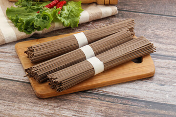 Raw soba noodles - Asian cuisine