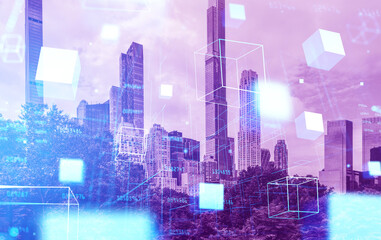 Information fields in cyberspace, skyscrapers and big data in metaverse