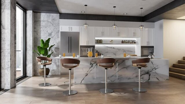 modern home, interior kitchen design