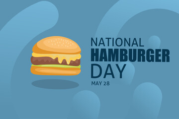 national hamburger day may 28 vector ilustration, suitable for web banner or card