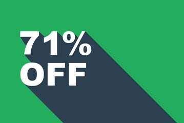 Up To 71% Off sticker on white background Special Offer sale, vector illustration