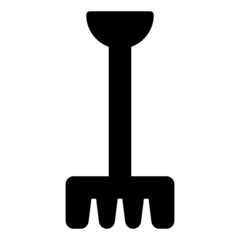 rake farm icon solid style vector