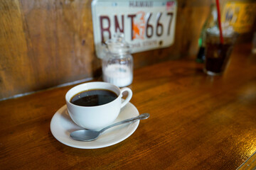 カフェのホットコーヒー