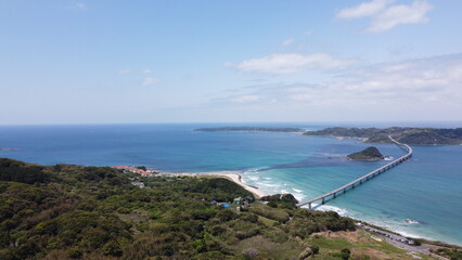 【角島大橋】山口県下関市豊北町大字神田～角島
