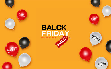 Black Friday event. Shopping marketing banner for texture of vector.