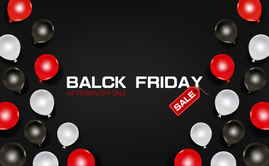 Black Friday event. Shopping marketing banner for texture of vector.