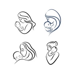 Mother day baby logo