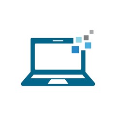 Computer monitor logo vector