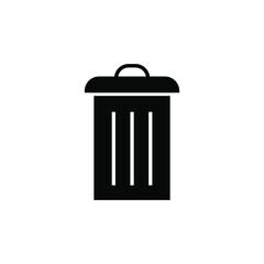 Trash can icon. Delete sign and symbol illustration isolated on white background. Vector EPS 10