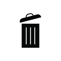 Trash can icon. Delete sign and symbol illustration isolated on white background. Vector EPS 10