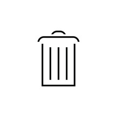 Trash can icon. Delete sign and symbol illustration isolated on white background. Vector EPS 10