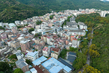 Obraz premium Aerial view of urban village landscape in Shenzhen city,China