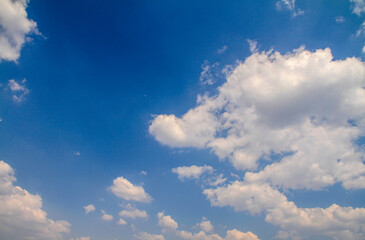 Naklejka na ściany i meble Beautiful blue sky and clouds natural background
