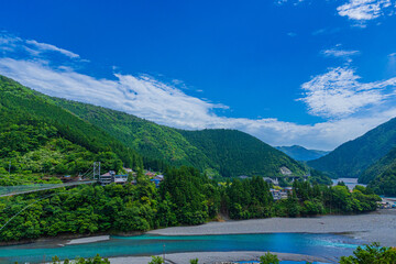 Fototapeta premium 谷瀬のつり橋