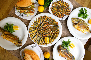 Fried Anchovies (Turkish Name: Hamsi Tava) .Hamsi, istavrit, sardalya tava. Balik kizartma.