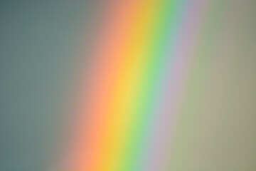 Close up of a rainbow with the colors of the visible light.
