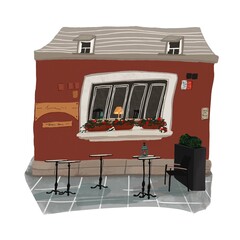 european sidewalk cafe or restaurant 