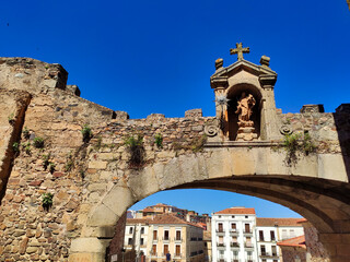 La Estrela arch in Caceres city, Spain