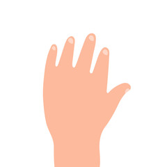 Obraz premium Voting. Hand raised up. Vector illustration on a white background.