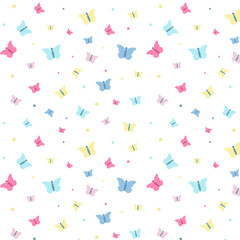 Seamless pattern with butterflies 