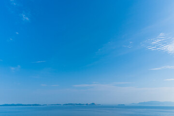 Obraz premium 万葉の岬から望む瀬戸内海