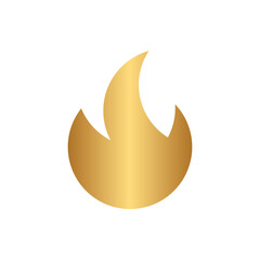 Fire icon with gold gradient