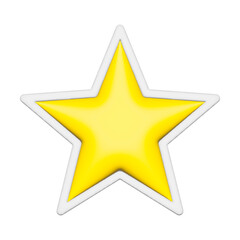 star 3d shapes, geometric basic, simple star yellow shape