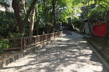 犬山城　矢来門跡から黒門跡間の大手道　愛知県　犬山市