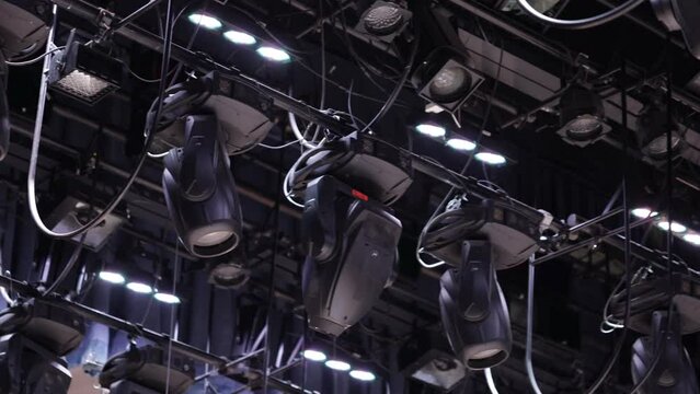 Stage lights. Soffits. Concert light.