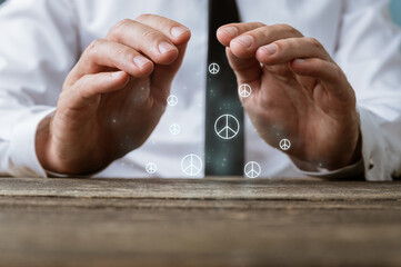 Conceptual image of peace and freedom