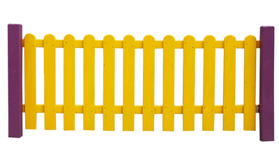 Yellow wooden fence