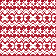 Christmas Fair Isle Seamless Pattern Design