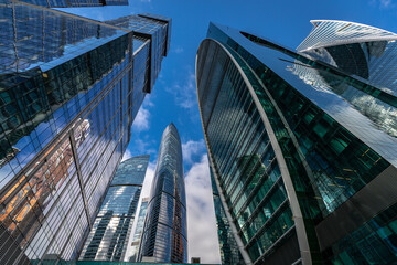 Skyscrapers in the Moscow City area in Moscow