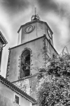 Bell tower of Notre Dame Church, Saint-Tropez, Cote d'Azur, France