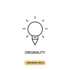 originality icons  symbol vector elements for infographic web