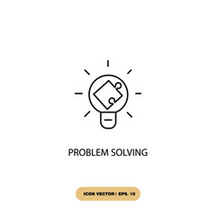 problem solving icons  symbol vector elements for infographic web