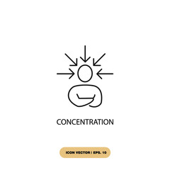 concentration icons  symbol vector elements for infographic web