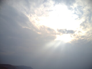 Sunset, clouds,  evening, dusk.