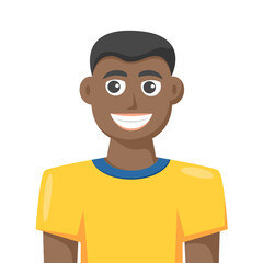 Colorful simple flat vector of young man wears t shirt, sports man, people concept vector illustration.