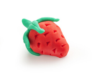 Isolated plasticine fruit