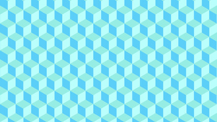 Ice cube 3d pattern isometric backgrounds blue color