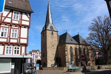 Obraz premium Die evangelische Stadtkirche in Melsungen