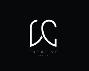 WC Logo Design , Initial Based WC Monogram 