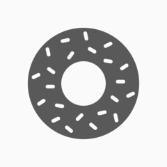 donut icon, doughnut vector, dessert illustration