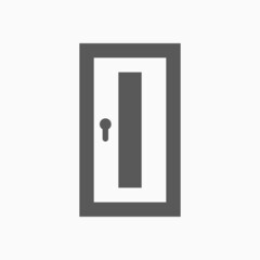 door icon, gate vector, wicket illustration