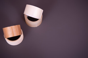 Scotch tape on the table.