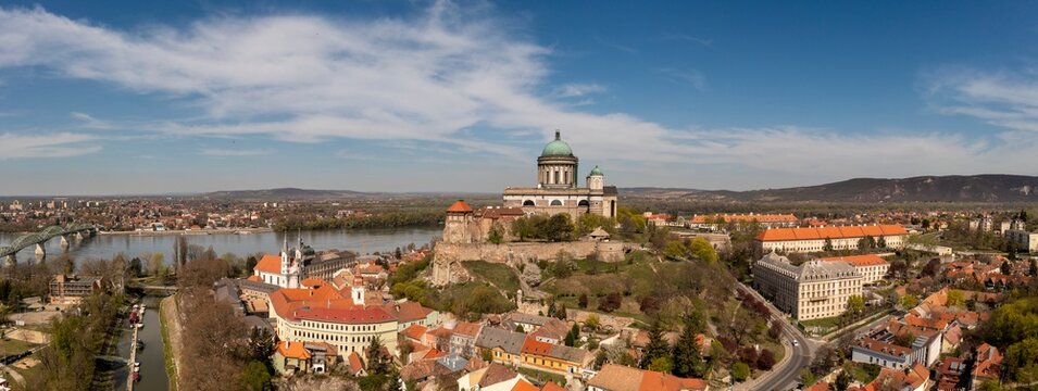 Beautiful city panorama, Esztergom, Hungary