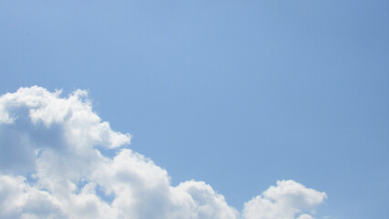 blue sky and white clouds. clouds against blue sky background. warm weather. spring has come