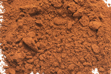 Instant coffee isolated on a background.